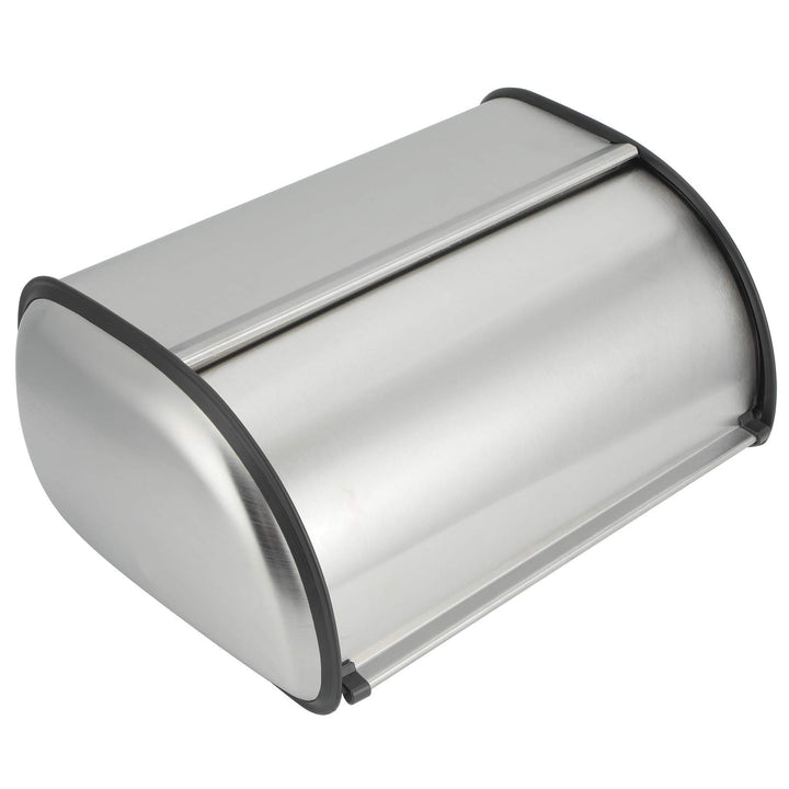 Brotkasten Edelstahl, Brotkasten Frontklappe, Metall, Brotaufbewahrung, Küchenaufbewahrungsbox, Brot