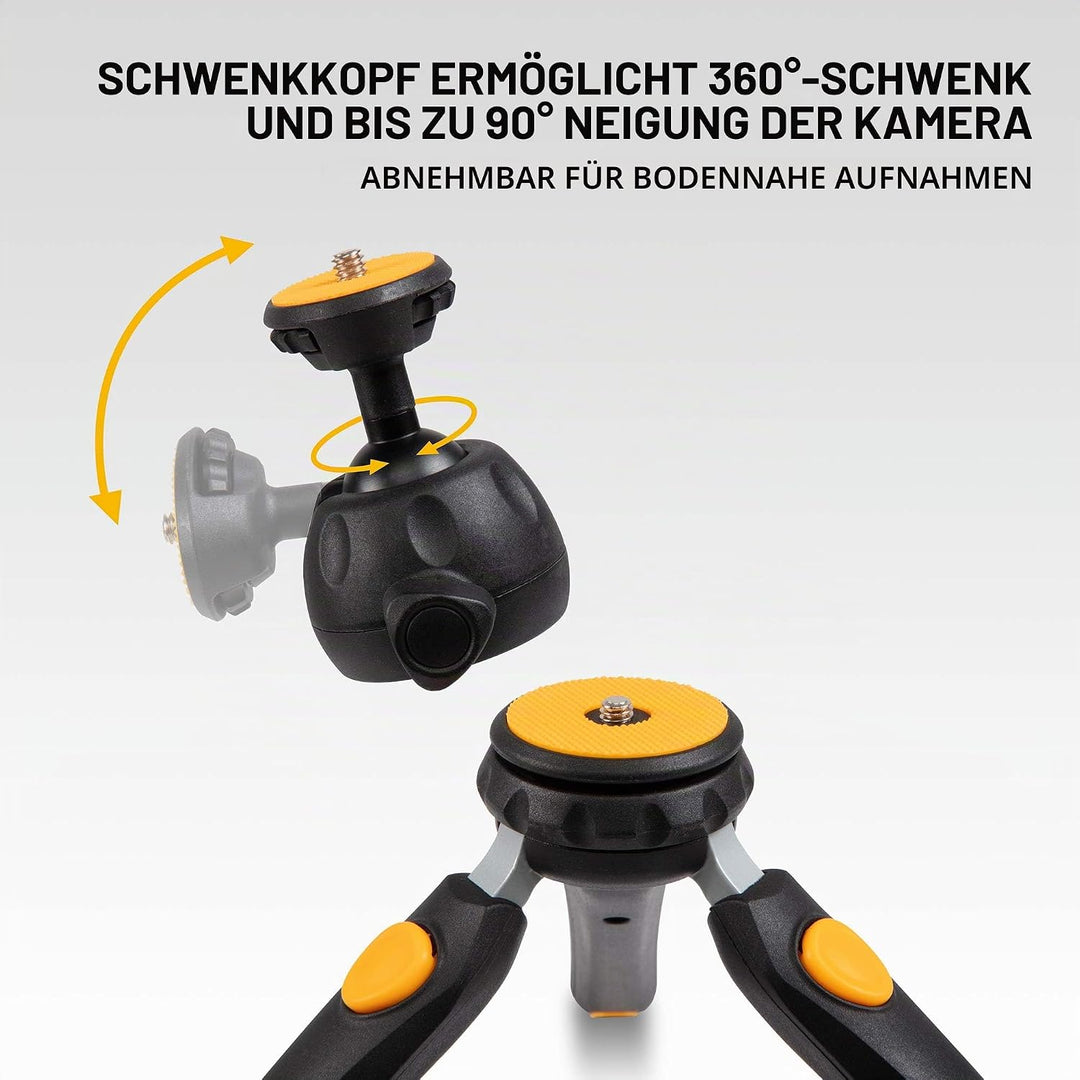 KODAK PhotoGear Mini-Stativ mit Fernbedienung, 360°-Kugelkopf, kompaktes 22,9 cm Tischstativ, 27,9 c