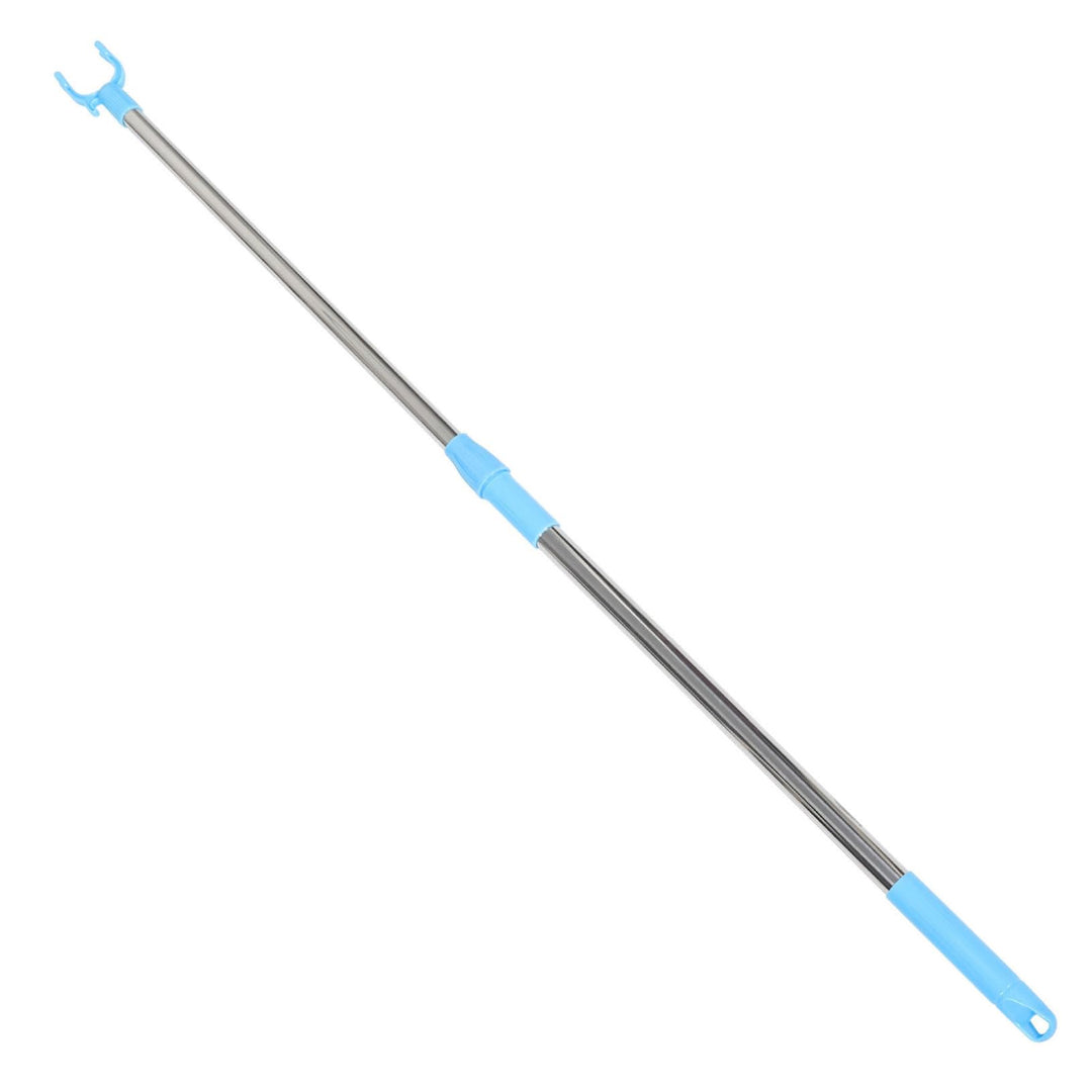 Zerodeko Verstellbare Teleskop Wäscheleine Stange mit Haken aus Edelstahl Ausziehbar Platzsparender