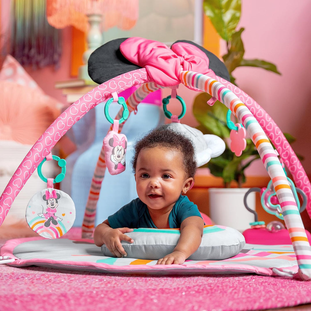 Bright Starts Disney Baby MINNIE MAUS Forever Besties Aktivitätsspielzeug mit Musik und Lichtern, Ro