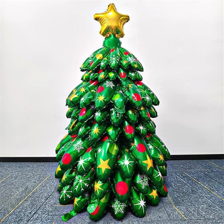 Kielsjajd Aufblasbarer Weihnachtsbaum Weihnachtsdeko, 130 * 73 cm Aufblasbare Weihnachtsdeko wasserd