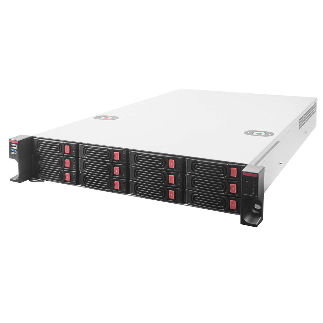 SilverStone Technology SST-RM22-312 - 2HE-Rackmount-Speichergehäuse mit 12 Schächten für 2,5-Zoll-/3