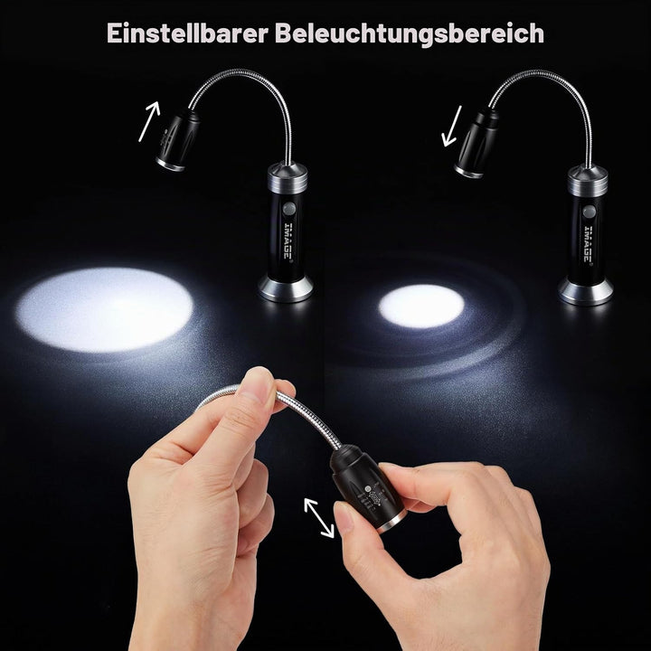 IMAGE Grill Lampe 2 Stück magnetisches LED Grilllicht 360° drehbare BBQ Grillleuchte Beleuchtung für