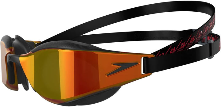 Speedo Unisex Fastskin Hyper Elite Mirror Schwimmbrillen (1er Pack) Einheitsgrösse Schwarz/Oxidgrau/