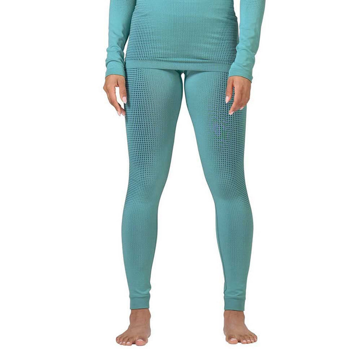 Odlo Damen Funktionsunterwäsche Lange Hose Performance WARM ECO XL Blue Wing Teal - Polynya, XL Blue