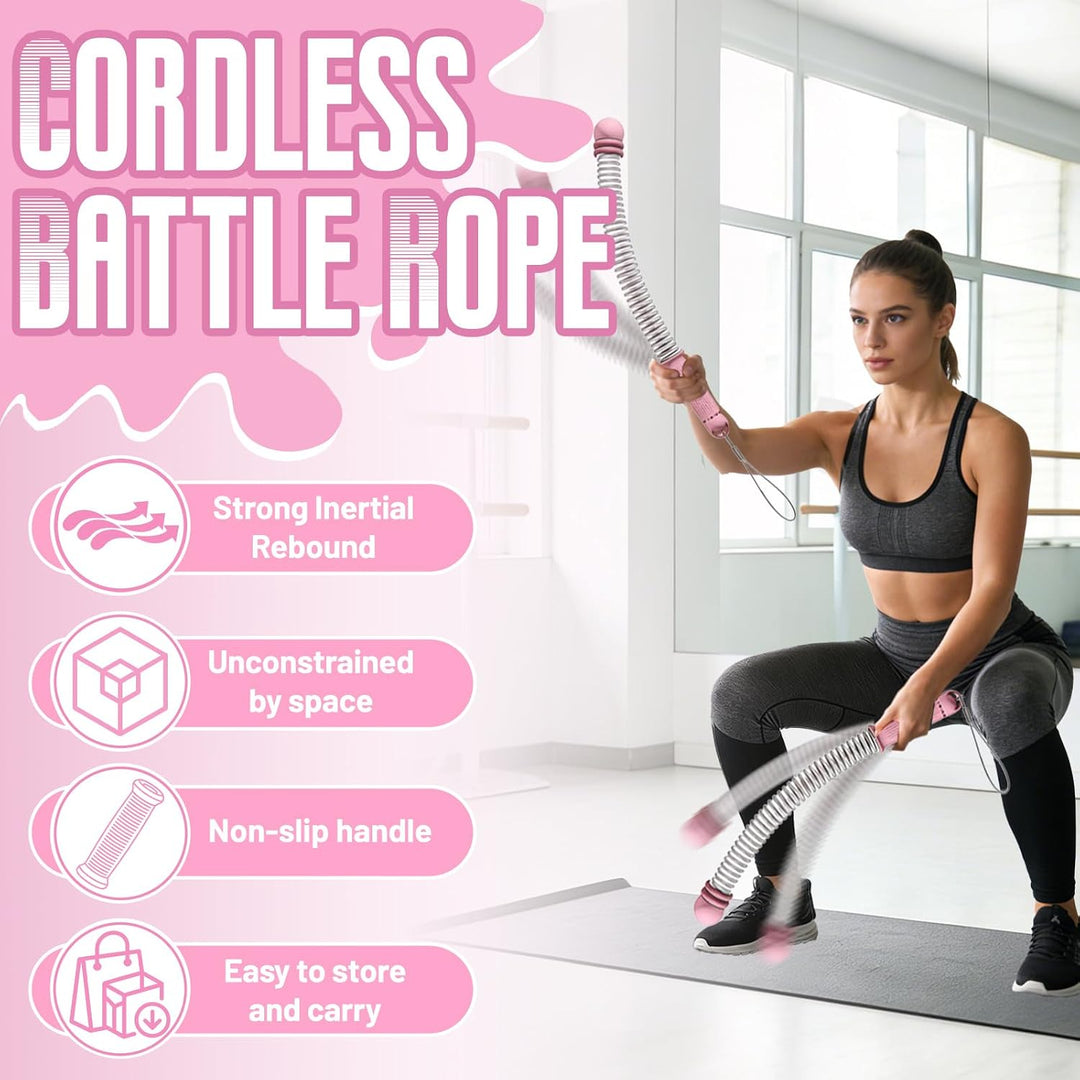Verstellbares Gewichtete Trainingsseile, Combat Rope Ohne Seil mit Silikon Griff und Gewichtsringdes