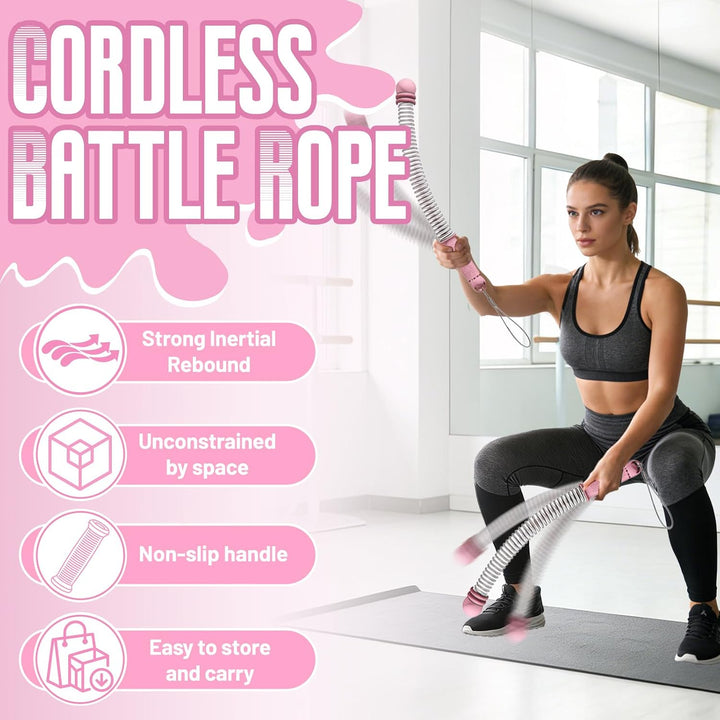 Verstellbares Gewichtete Trainingsseile, Combat Rope Ohne Seil mit Silikon Griff und Gewichtsringdes