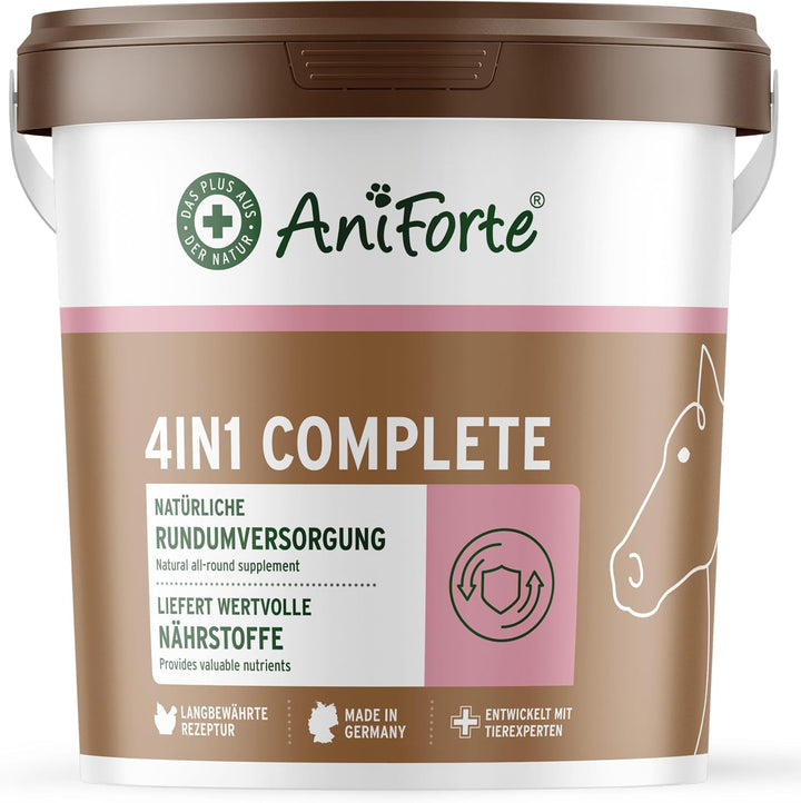 AniForte 4in1 Complete für Pferde 3kg - Natürliche Rundumversorgung mit Bierhefe BT, Hagebutte, Kies