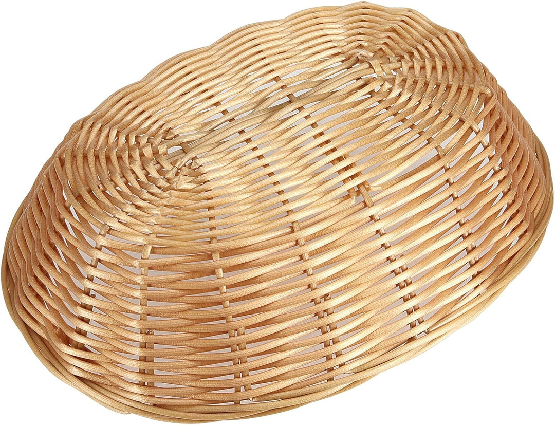 FUNSUEI 18er Set Brotkorb Oval Kunststoff, Brötchenkorb Brotkörbchen aus Plastik, 23 x 15 x 6,5cm Br