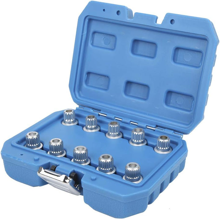 Fydun 10 Stück Radsicherungsmutter-Schlüsselsatz Remover Installation Anti-Theft Kit