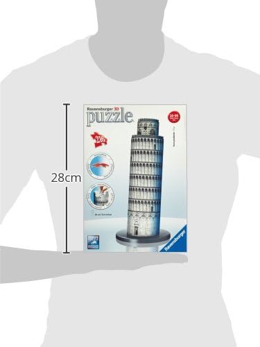 Ravensburger 12557 - Schiefer Turm-Pisa - 216 Teile 3D Puzzle-Bauwerke