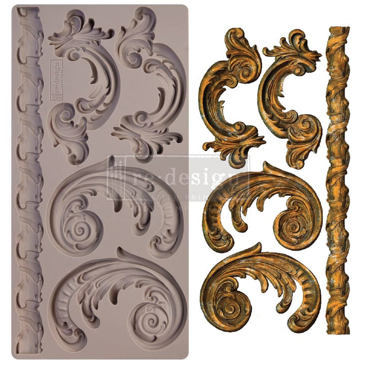 Redesign With Prima 655350654603 Lilian Scrolls Clay, Soap Making Molds,Pottery & Modeling Clays, Si