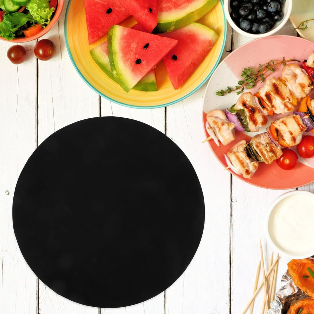 BESTonZON 2 St¨¹cke Rund BBQ Grillmatte, Antihaft Grillmatten Backmatte f¨¹r Holzkohle & Backen,Wied