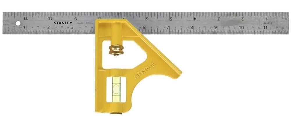 Stanley 46-123 30,5 cm Kombinationswinkel für Bauunternehmer, Quadrat