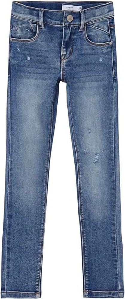 NAME IT Girl Jeans Skinny Fit 164 Medium Blue Denim, 164 Medium Blue Denim