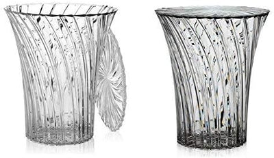 Kartell Sparkle, Bambus, crystal, 38 x 44 x 38 cm Sgabello Cristallo, Sgabello Cristallo
