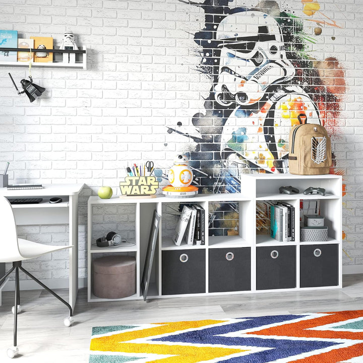 KOMTO Regal Weiss - Bücherregal Standregal Würfelregal Büroregal 65,8 х 30,7 х 80,4 cm Bücherschrank