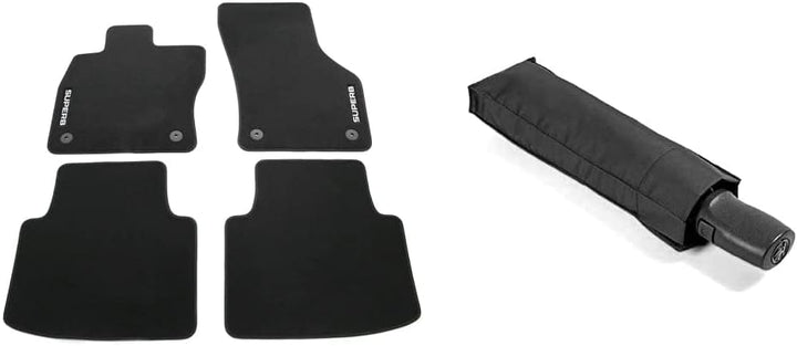 Skoda 3V1061404B Textil Fussmatten 4X Stoffmatten schwarz mit SUPERB Schriftzug & 000087600G9B9 Rege