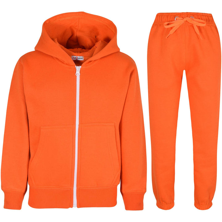 a2z4kids A2Z 4 Kids Unisex Plain Trainingsanzug Kapuzenpullover Mit Jogger Jogginghose - T.S Plain O