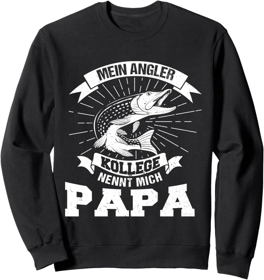Angler Vater Sohn Angeln Sweatshirt