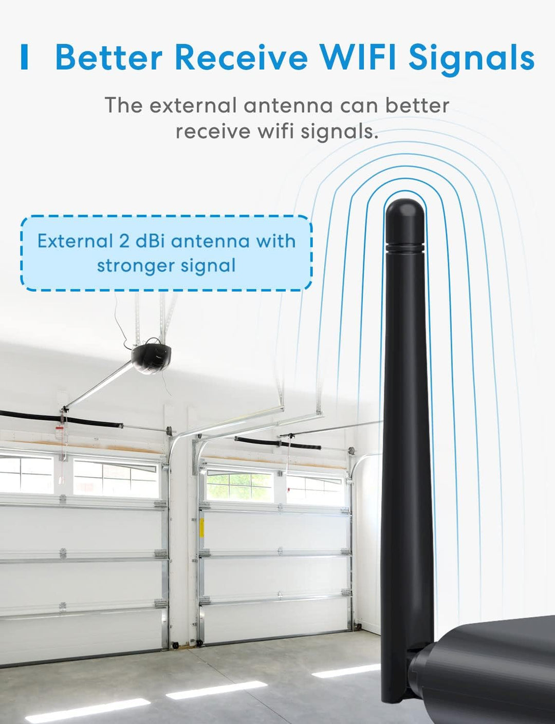 meross Smart Garagentoröffner funktioniert mit Apple HomeKit, Externe Antenne und bis zu 3 einzelne