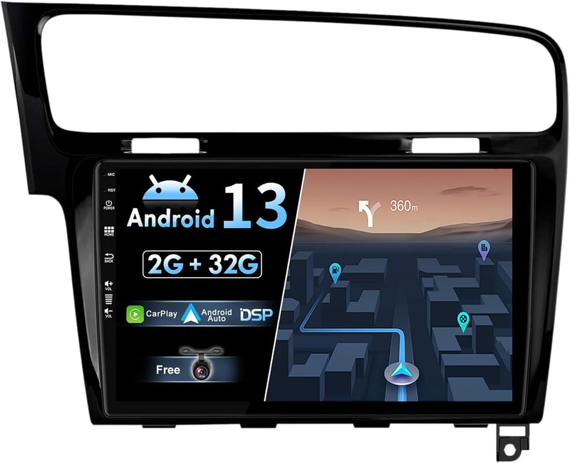 BXLIYER Android 12 IPS Autoradio Passt für Golf 7 (2013-2018) - Eingebautes CarPlay Android Auto - K