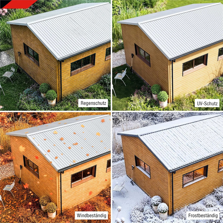 SMART Cover Set H12 Plus, 12 x Trapez-Abdeckblech 125 x 45 cm 6,75 m² Stärke 0,35 mm inkl. Schrauben