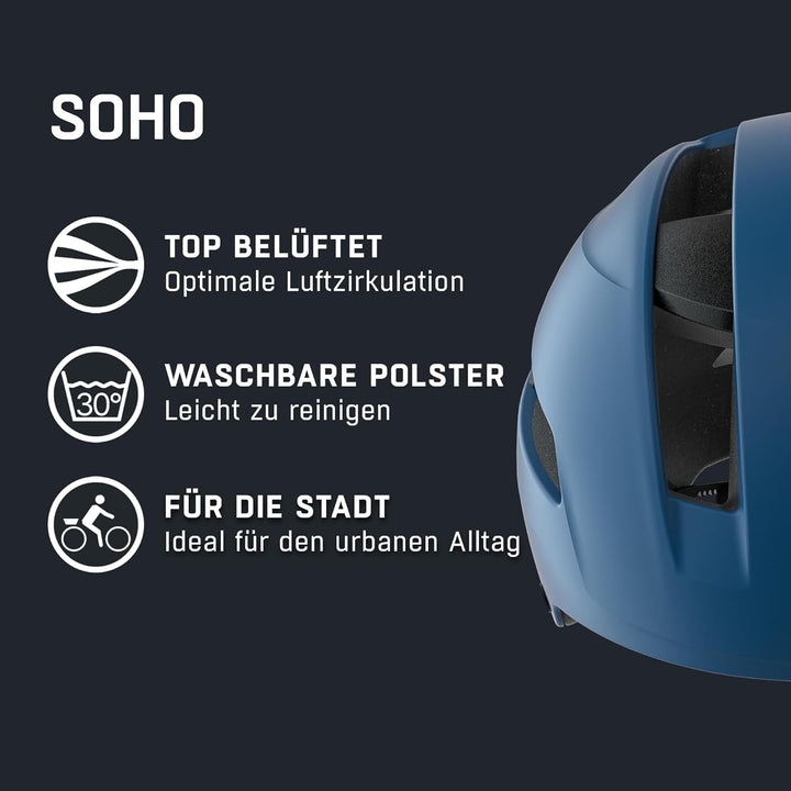 ALPINA SOHO - Extrem Robuster, Leichter & Individuell Anpassbarer Urban Fahrradhelm Für Erwachsene n