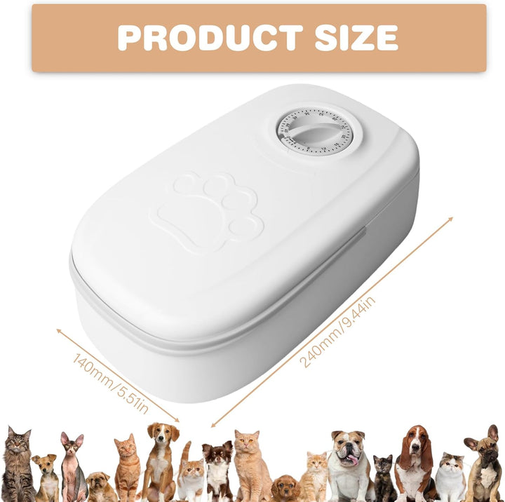 Automatischer Futterspender, Timer Futterautomat mit rutschfeste Matte Katze & Hund Futterautomat Ka