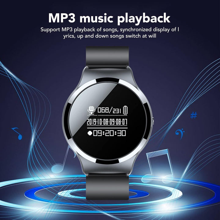 Smartwatch-Sprachrekorder, Audio-Voice-Armband-Aufnahmegerät mit MP3-Player, Passwort, HD-Rauschunte