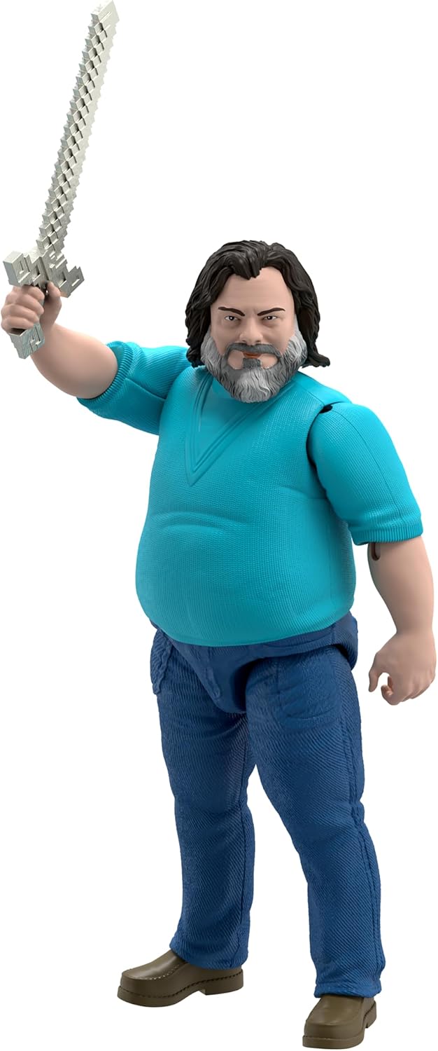Mattel Minecraft Grosse Actionfiguren, 30 cm grosse, bewegliche Steve-Sammelfigur, inspiriert von Ei
