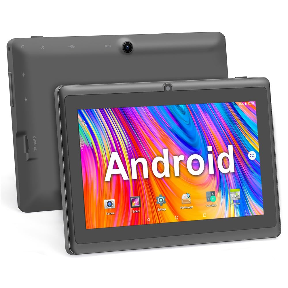 Haehne 7 Zoll Tablet PC, Android 5.0, A33 Quad Core, 1GB RAM 8GB ROM, Dual Kameras, WiFi, Bluetooth,