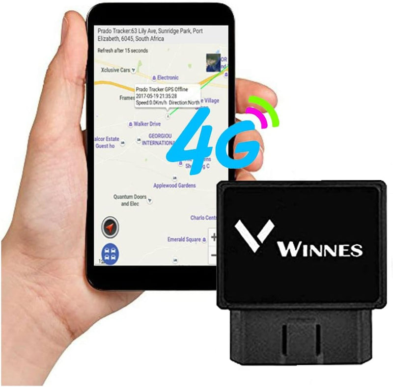 Winnes GPS Tracker 4G TK816 OBD2 GPS Tracker Echtzeit Geofence Mobiler Alarm Diebstahlalarm für Auto