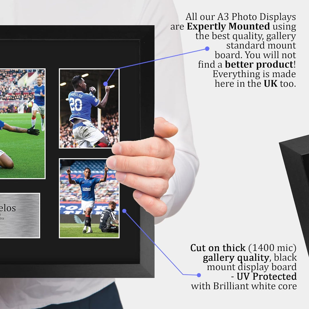 HWC Trading FR A3 Alfredo Morelos Rangers Geschenke Gedruckt, Signiert Autogramm Bild, Für Fussball-