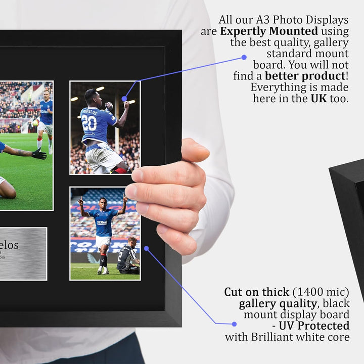 HWC Trading FR A3 Alfredo Morelos Rangers Geschenke Gedruckt, Signiert Autogramm Bild, Für Fussball-