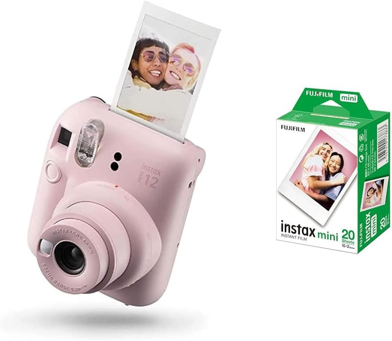 INSTAX Mini 12 Sofortbildkamera Blossom-Pink + Mini Film Standard (20/PK) Blossom-Pink mit Instant F