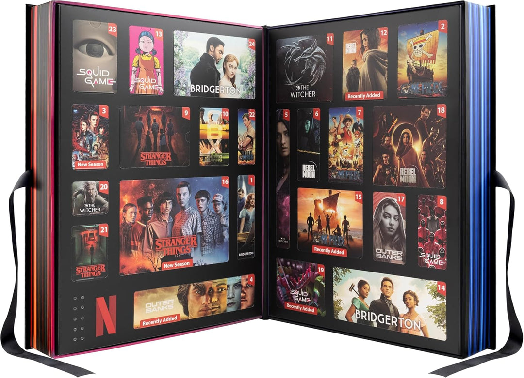 YuMe 15309 - Netflix Gift Box, Adventskalender mit Soundeffekt, ab 16 Jahren, 24 Überraschungen aus