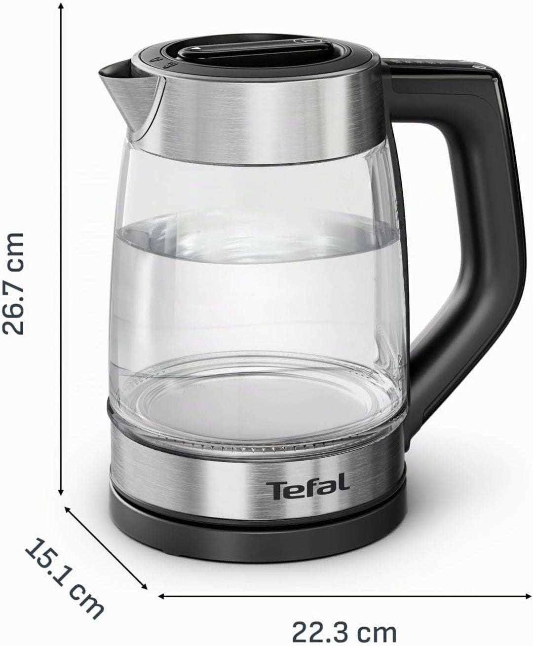 Tefal Express elektrischer Wasserkocher, 1,7 Liter, Griffsteuerung, 5 Temperaturstufen, Farbanzeige,