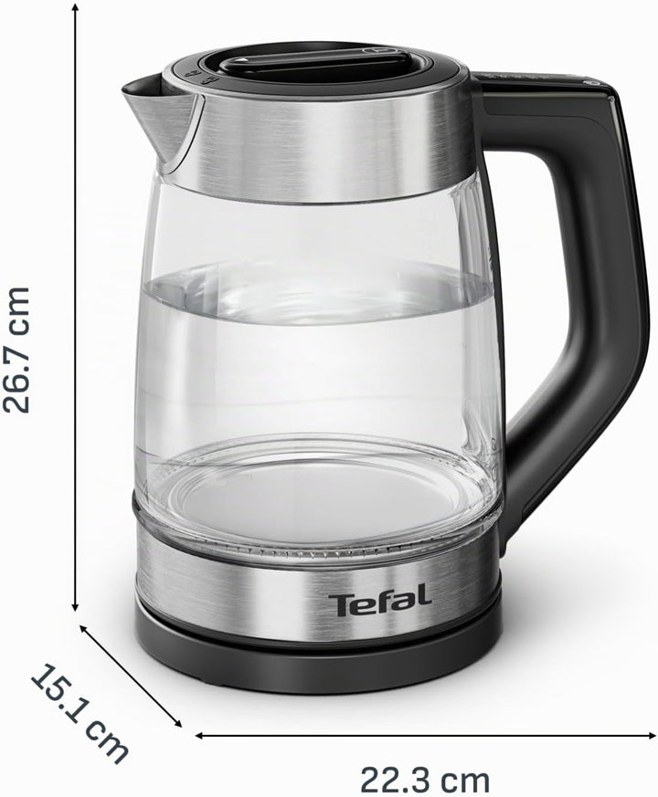 Tefal Express elektrischer Wasserkocher, 1,7 Liter, Griffsteuerung, 5 Temperaturstufen, Farbanzeige,