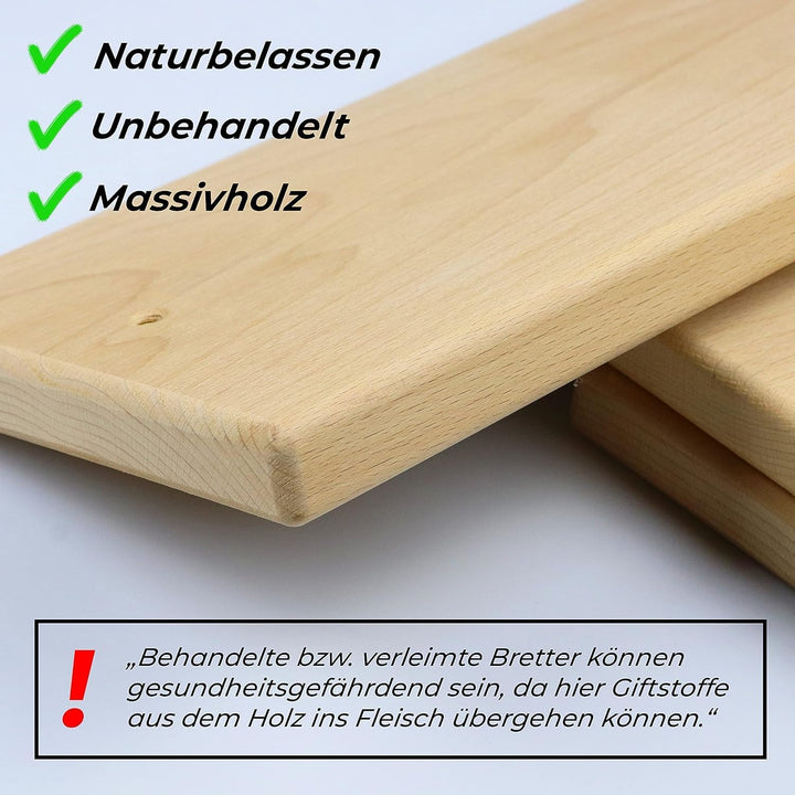 Bargen Flammlachsbretter mit Edelstahl-Halterung - Premium Grillzubehör für Feuerschalen und Kugelgr