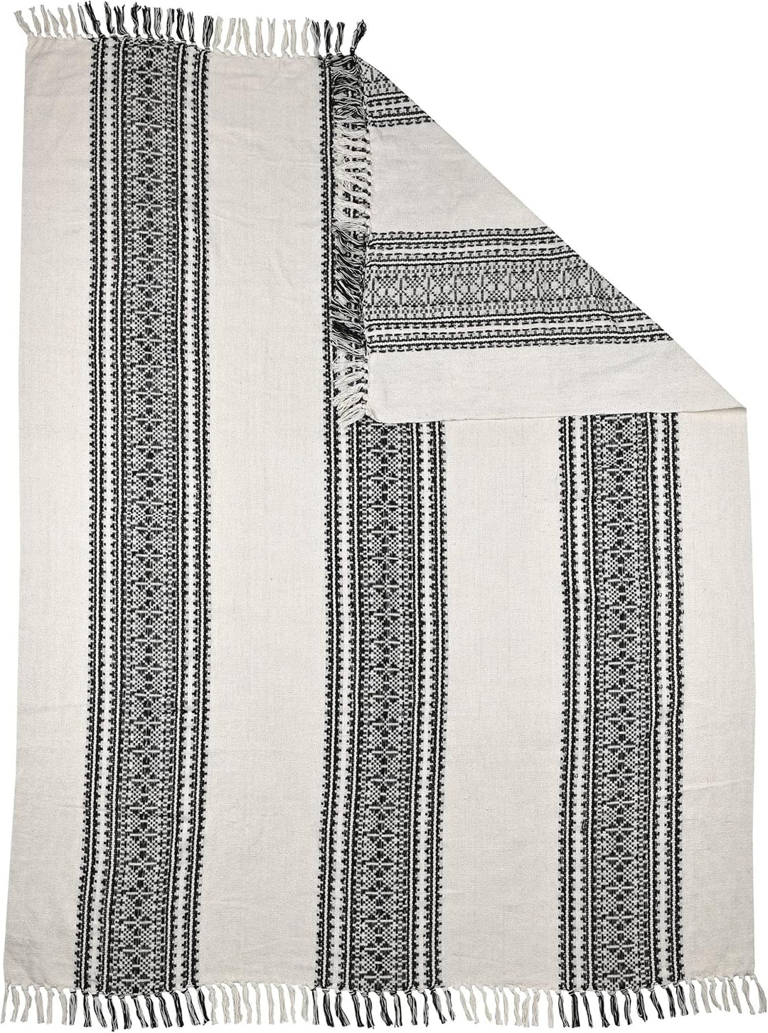 EGLO LIVING Decke Longlac, Kuscheldecke im Industrial Design, Wolldecke für Couch, Sofadecke aus Bau