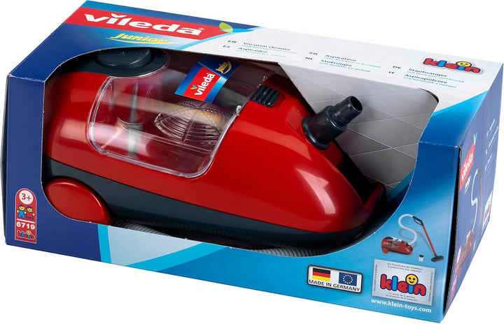 Theo Klein 6719 Vileda Staubsauger | Batteriebetriebener Kinderstaubsauger mit Sound- und Saugfunkti