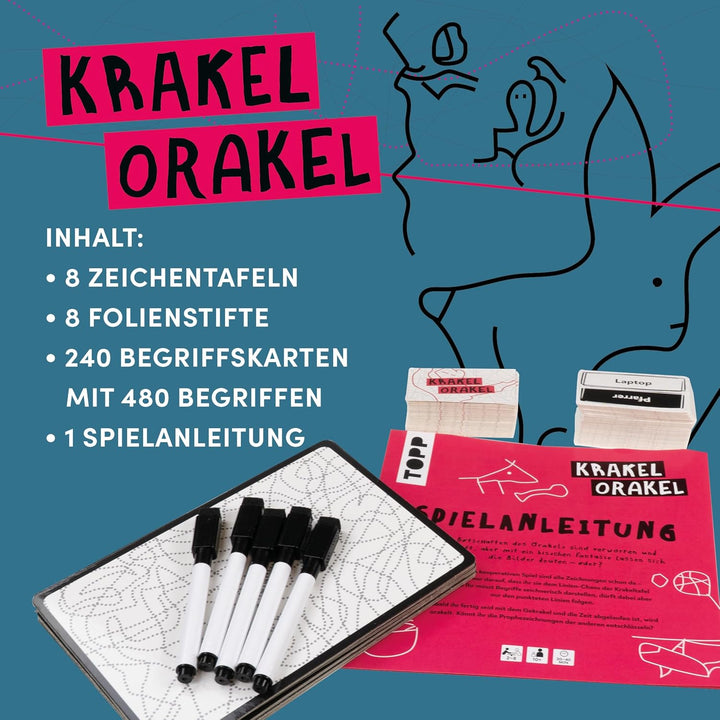 TOPP Krakel-Orakel – Das Zeichenspiel für alle, die Nicht zeichnen können. Wer erkennt die schrägen