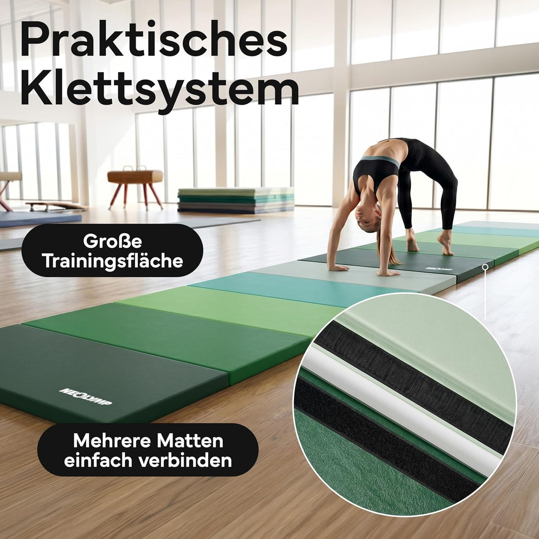 NEOLYMP Turnmatte klappbar - Faltbare Gymnastikmatte für Zuhause - Dicke Fitnessmatte für Kampfsport
