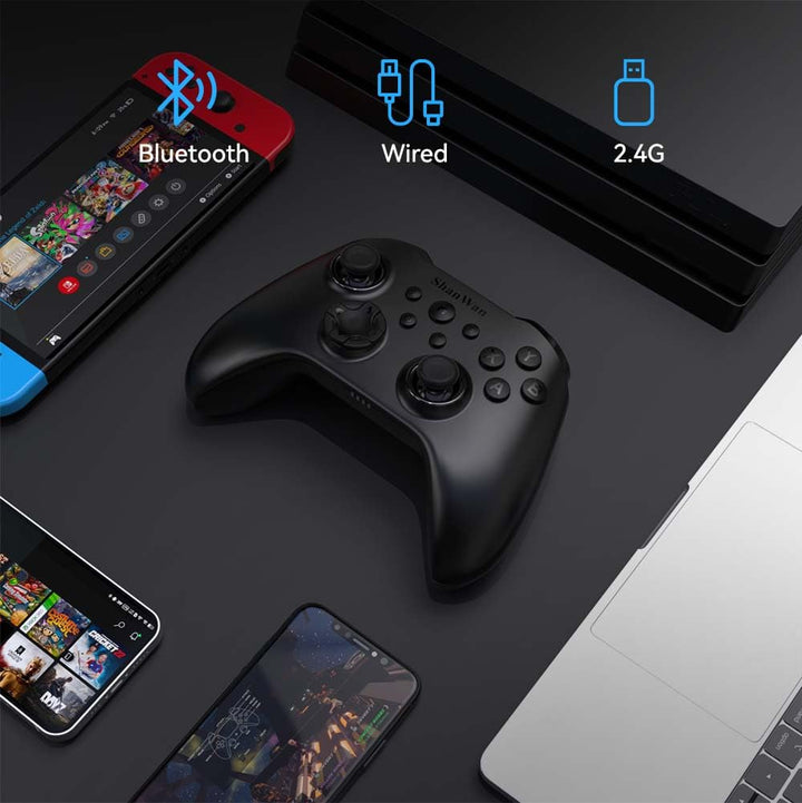 ShanWan Wireless Controller für Windows- PC, Android, iPhone, Android, Switch, Steam, Gamepad 2.4G B