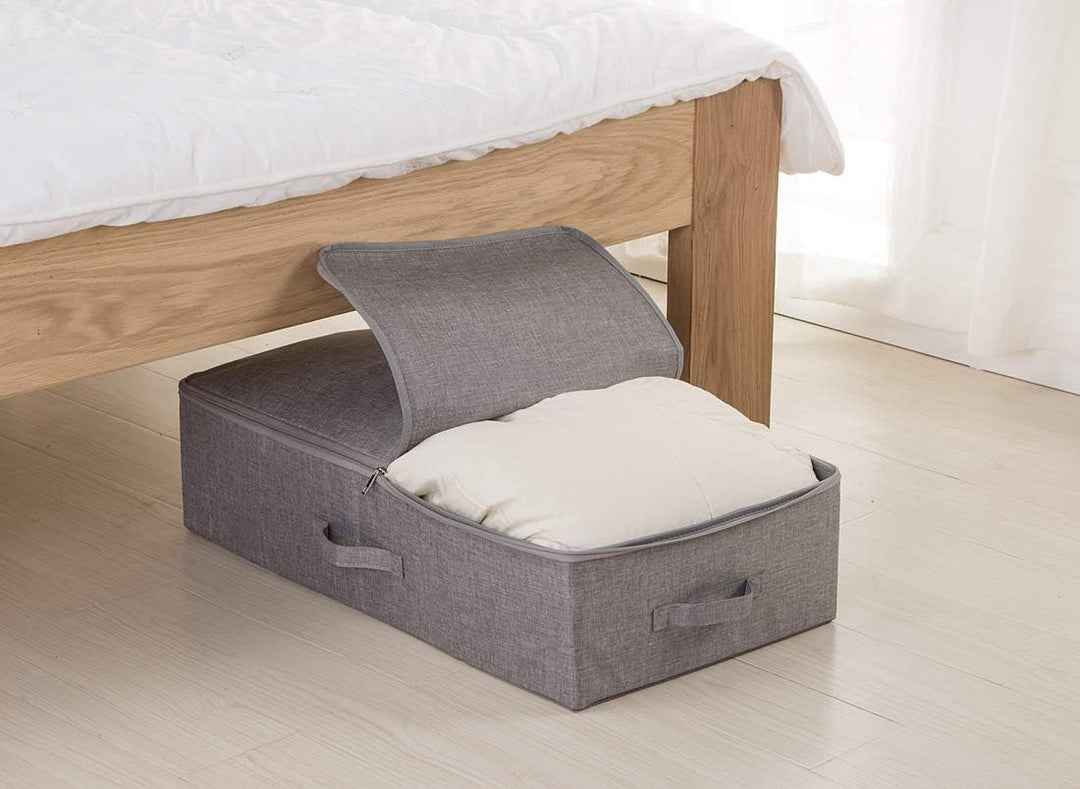 iwill CREATE PRO Faltbare starre Unterbett-Aufbewahrungsbehälter für Kleidung, Schuhe, Decken, Bettd