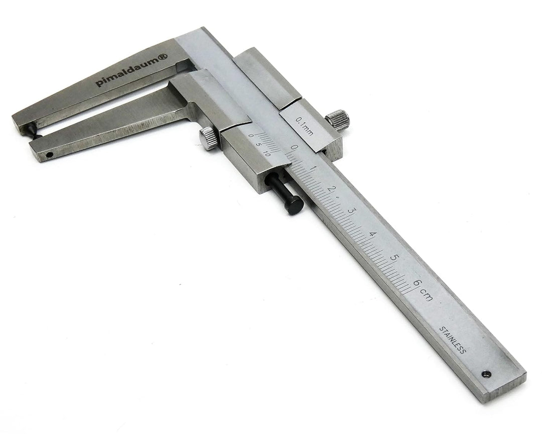 PIMALDAUM® Scheibenbremsen-Messschieber 0-60 mm Messgenauigkeit Nonius 0,05 mm, gem. nach DIN 862, E
