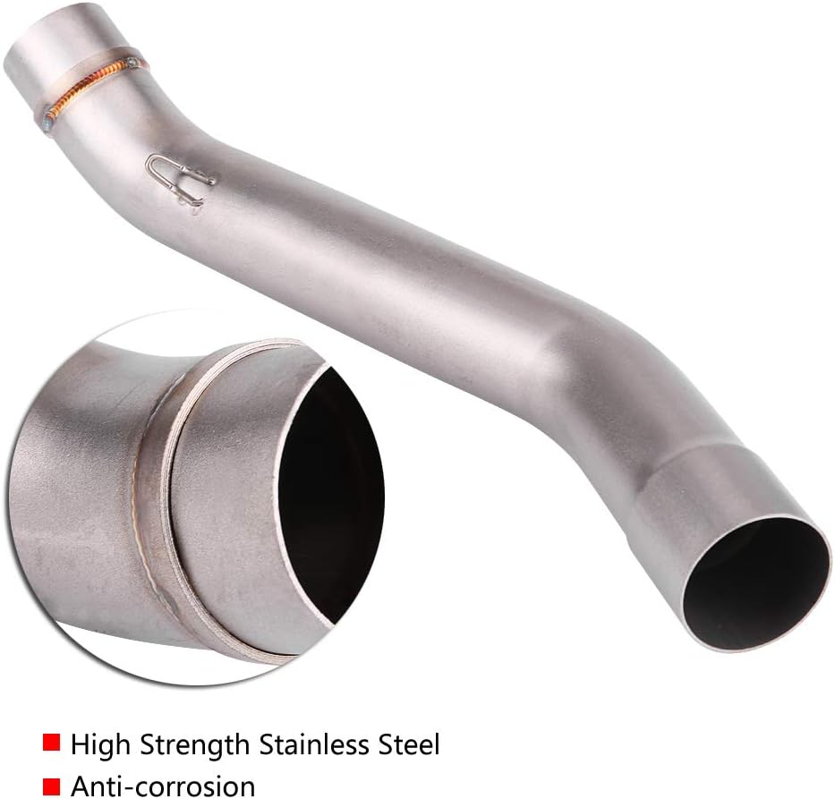 Suuonee Auspuffrohr Auspuff Mittelrohr, Motorrad Vollauspuffanlage Entlüftung Mittelrohr Link Connec