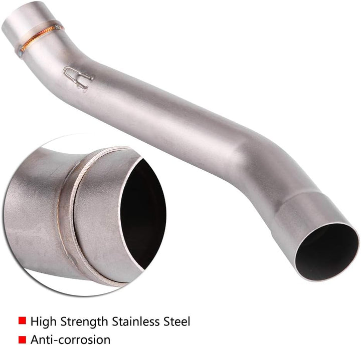 Suuonee Auspuffrohr Auspuff Mittelrohr, Motorrad Vollauspuffanlage Entlüftung Mittelrohr Link Connec