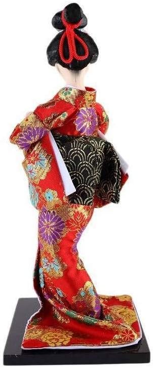 lachineuse - Japanische Puppe aus rotem Kimono - Traditionelle asiatische Puppe 31 cm - japanische D
